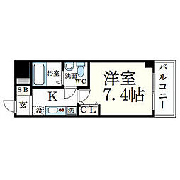 キャピタルアイ姫路 1Kの間取図画像