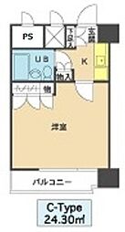 ラ・レジダンス・ド仙台 1Kの間取図画像