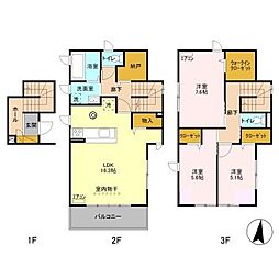 セリシール 3LDKの間取図画像
