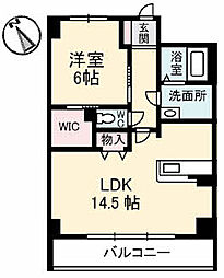 ヴィラシーンABE 1LDKの間取図画像