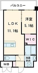 ディアコート門司 1LDKの間取図画像