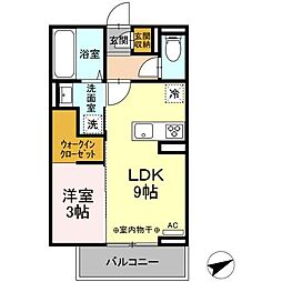 ハイアークＦ 3階1LDKの間取り