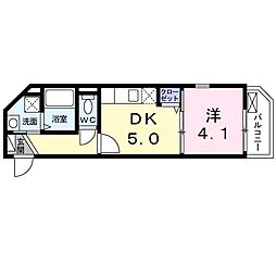 ボンヌフレーズ 1DKの間取図画像