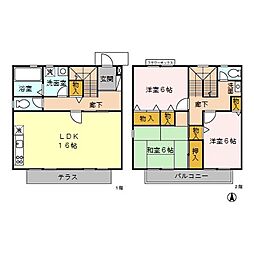シャルム 101 1階3LDKの間取り