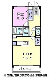リベルテONE 1LDKの間取図画像