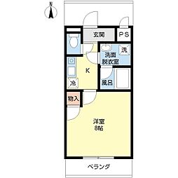 NaSu26 1Kの間取図画像