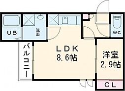 G-smart Charmant(シャルマン) 1LDKの間取図画像