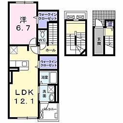 グラン　フェリシア　II 3階1LDKの間取り