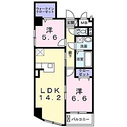 ラフィナージュ 2LDKの間取図画像