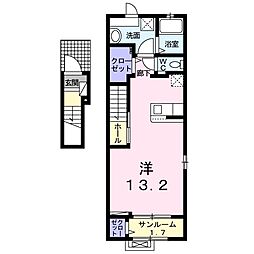 パレス-MT ワンルームの間取図画像