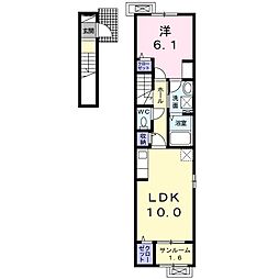 ココン 1LDKの間取図画像