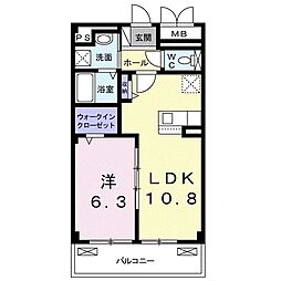 アニメートグレイス 1LDKの間取図画像