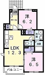 エム.エムファーム 2LDKの間取図画像