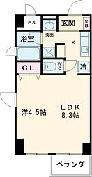 コリドール西内町 1LDKの間取図画像