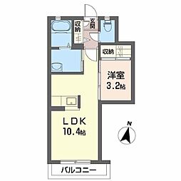 間取図画像 1LDK
