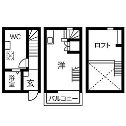 BLUE MOMENT 1階1Kの間取り