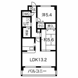 アーバンリミックス 2LDKの間取図画像