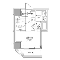 ザ・パークハビオ赤羽 402 4階1Kの間取り
