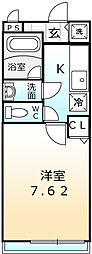 ル・ソワール金岡 1Kの間取図画像