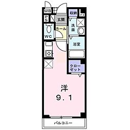 セイバリー東矢倉 ワンルームの間取図画像