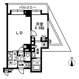 レジディア中落合　Ａ 5階1LDKの間取り