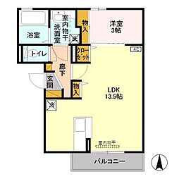 WellPalace 1LDKの間取図画像