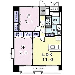PLEASURES 2LDKの間取図画像