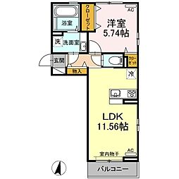シャノワール 3階1LDKの間取り