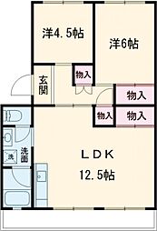 ぼたん 2LDKの間取図画像