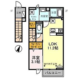 Premiere（プレミエール） 2階1LDKの間取り