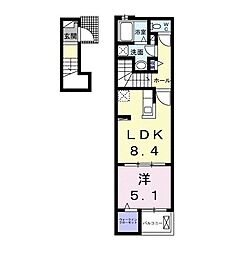 アパイサント 1LDKの間取図画像