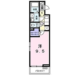 コンフォート桜森 1Kの間取図画像