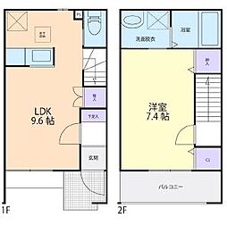 チェリーブロッサムヨシノ 1LDKの間取図画像