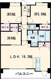 LIBTH菊陽 2階3LDKの間取り