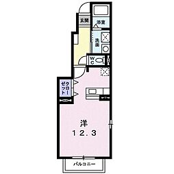 グレイスカーサ ワンルームの間取図画像