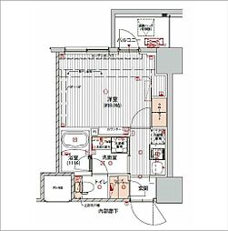 プレシャスハーモニー八王子 1Kの間取図画像