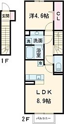 グレーシア南八千代 1LDKの間取図画像