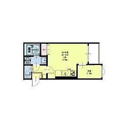 R-SMART 福田町駅 3階1LDKの間取り