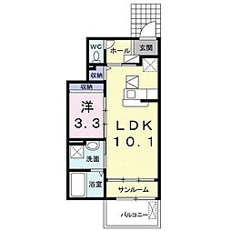 ランドマーク・ハーバー 1LDKの間取図画像