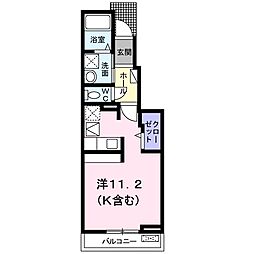 クレド ワンルームの間取図画像
