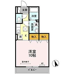 サニーコート 1Kの間取図画像