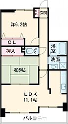 ロイヤルハイツ藤井寺 2LDKの間取図画像