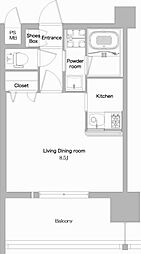 エンクレストNEO博多駅南 1Kの間取図画像