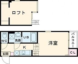 Ｌｅｖａｎｔｅ 1階ワンルームの間取り