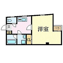 Bellheimgifu 1DKの間取図画像