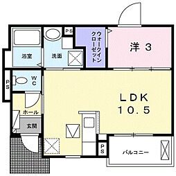 シャイニング 1LDKの間取図画像