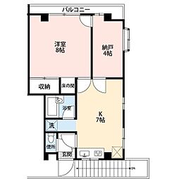 山下アパート 1SDKの間取図画像