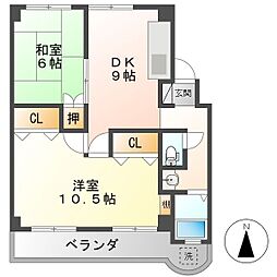 アンドウビル 2DKの間取図画像