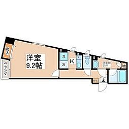 エルシャフト 2階1Kの間取り