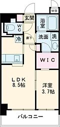 PRESSANCENEOCHODOAURORA 1LDKの間取図画像